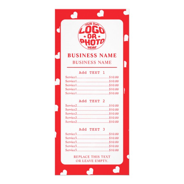 Tarjeta Publicitaria Hearts Happy Valentine’s Day Modern Love Pattern (Frente)