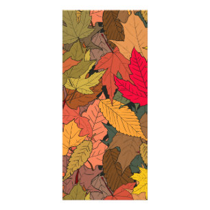 Tarjeta Publicitaria Hojas de otoño coloridas