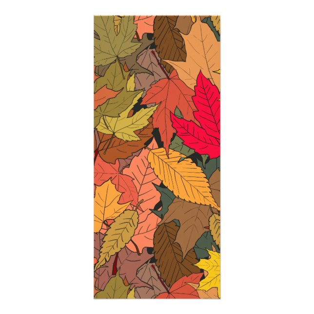Tarjeta Publicitaria Hojas de otoño coloridas (Frente)