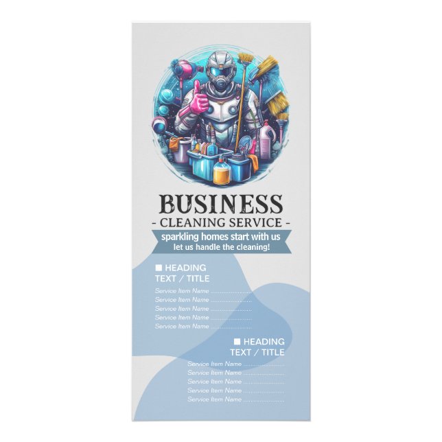 Tarjeta Publicitaria House Cleaning Maid Service Housekeeping Price (Frente)