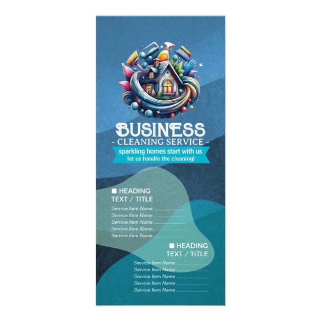 Tarjeta Publicitaria House Cleaning Maid Service Housekeeping Price (Frente)