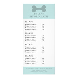 Tarjeta Publicitaria Hueso De Tinta Y Perro Verde azulado