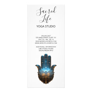 Tarjeta Publicitaria Iluminación del Loto Diseño de Mano Hamsa