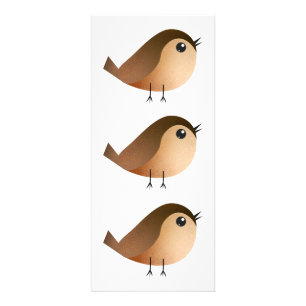 Tarjeta Publicitaria Ilustración de dibujos animados de pájaros gorrion