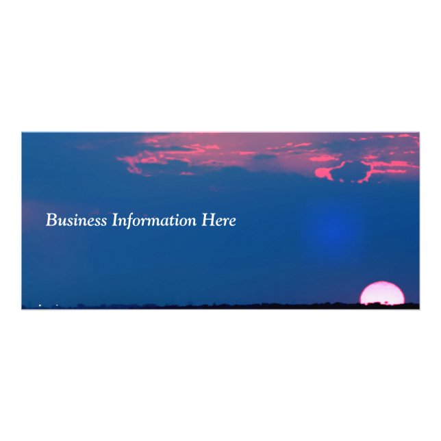 Tarjeta Publicitaria Impresionante Sunset From Sea Business Rack Card (Frente)