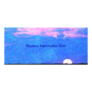 Tarjeta Publicitaria Impresionante Sunset From Sea Business Rack Card