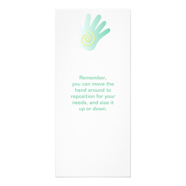 Tarjeta Publicitaria Impresiones de la mano de la terapia del masaje (Frente)
