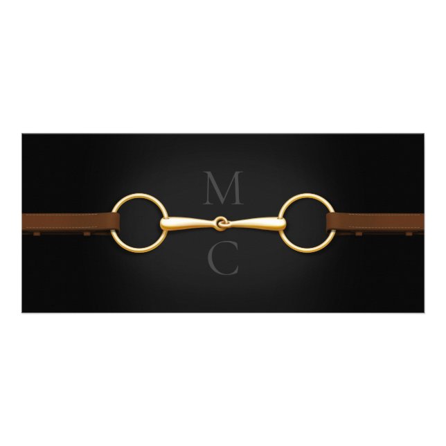 Tarjeta Publicitaria Industria ecuestre Gold Snaffle Bit & Laces Reins (Frente)