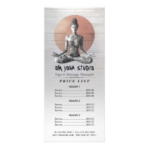 Tarjeta Publicitaria Instructor de Meditación de Yoga Reiki Master Lotu