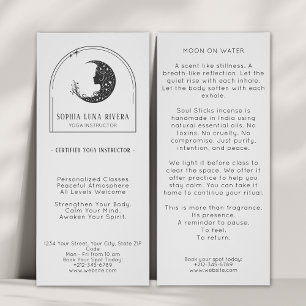 Tarjeta Publicitaria Instructor de Yoga de la Luna Celestial Boho Arch