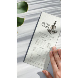 Tarjeta Publicitaria Instructor de Yoga Lotus Meditation Pose Brushstro