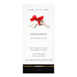 Tarjeta Publicitaria Introducción al marketing inmobiliario en negro y 