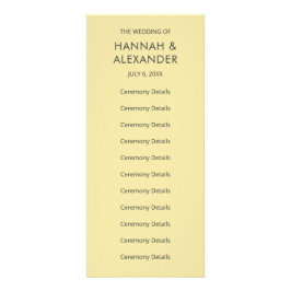 Tarjeta Publicitaria Island Citrus Yellow Wedding Program