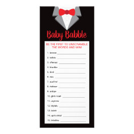 Tarjeta Publicitaria Juego de Baby Shower Word Scramble, 25 Pack