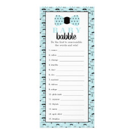 Tarjeta Publicitaria Juego de Baby Shower Word Scramble, 25 Pack