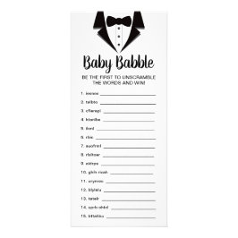 Tarjeta Publicitaria Juego de Baby Shower Word Scramble, 25 Pack