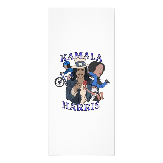 Tarjeta Publicitaria Kamala Harris Bootleg Rap Style (Frente)
