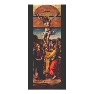Tarjeta Publicitaria La Crucifixión según Carlo Crivelli Arte Sagrado