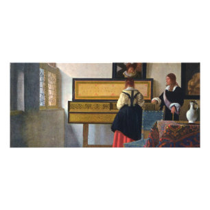 Tarjeta Publicitaria La lección de música de Johannes Vermeer (circa166