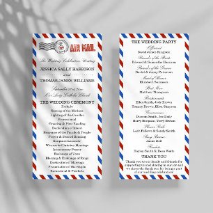 Tarjeta Publicitaria La moderna colección de Bodas de Airmail - Program