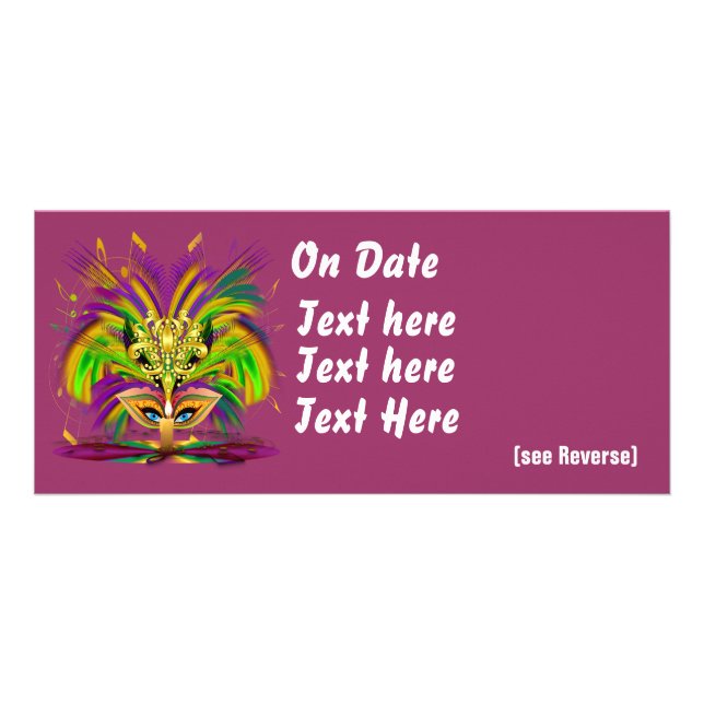 Tarjeta Publicitaria La opinión de la reina del carnaval observa por (Frente)