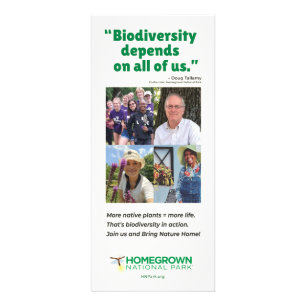 Tarjeta Publicitaria La PNH "La biodiversidad depende de todos nosotros