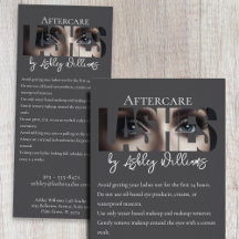 La tipografía moderna "LASHES by" postrcare