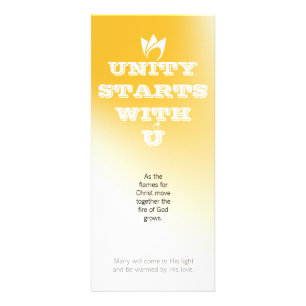 Tarjeta Publicitaria LA UNIDAD COMIENZA CON U (fuego blanco) & Logo