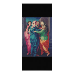 Tarjeta Publicitaria La Visitación por Pontormo Arte Refinado Mannerist