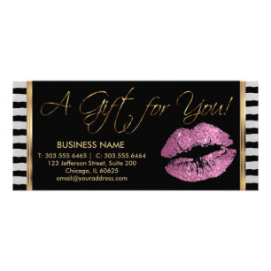 Tarjeta Publicitaria Labios del vale tan de un 💋 del rosa