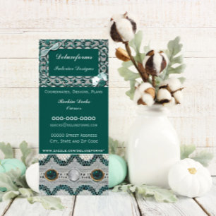 Tarjeta Publicitaria Lacey Steel Teal