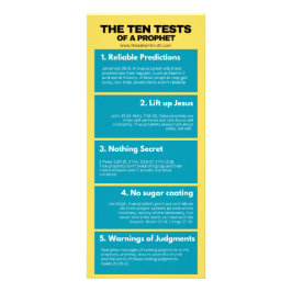 Tarjeta Publicitaria Las diez pruebas de un profeta