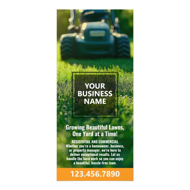 Tarjeta Publicitaria Lawn Services - Mowing, Edging Landscaping (Frente)