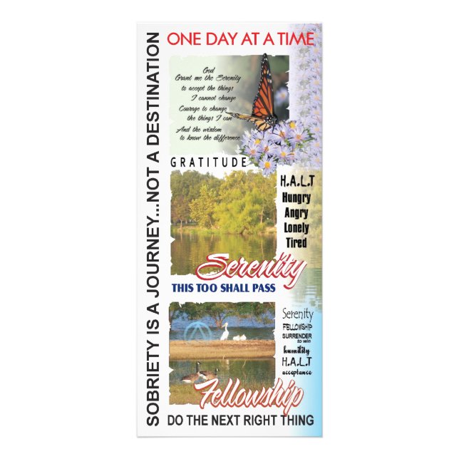 Tarjeta Publicitaria lemas de la recuperación (Frente)