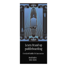 Tarjeta Publicitaria Levántese las lecciones de Paddleboard