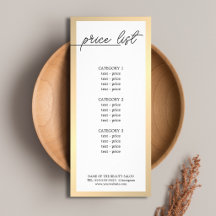 Lista de precios de belleza de línea de oro falso 