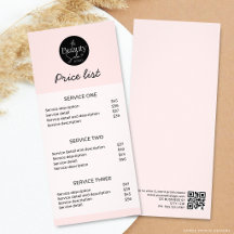 Lista de Precios de Salón de Belleza QR con Logo M