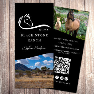 Tarjeta Publicitaria Logo del rancho de caballos dirección de marca ecu