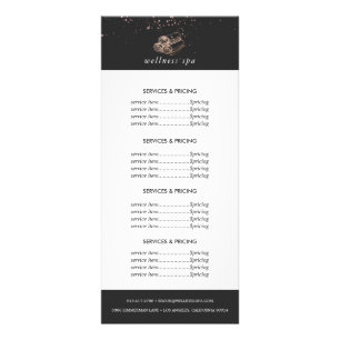Tarjeta Publicitaria Logo Rose Gold Spa Servicios de Precios