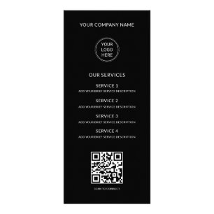 Tarjeta Publicitaria Logotipo Comercial Código QR Moderno Profesional N