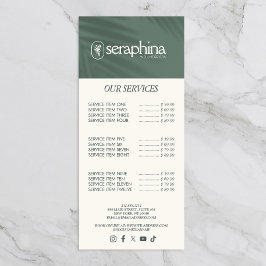 Tarjeta Publicitaria Logotipo de Elegancia Terrenal Belleza, Bienestar,