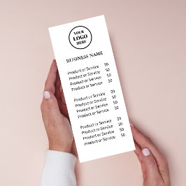 Tarjeta Publicitaria Logotipo profesional de negocios Servicio en blanc