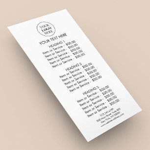 Tarjeta Publicitaria Logotipo Promocional Personalizado – Sin Pedido Mí
