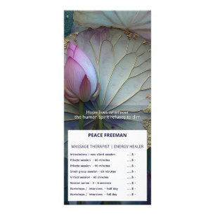 Tarjeta Publicitaria Lotus Reverie Diseño de Flor de Loto