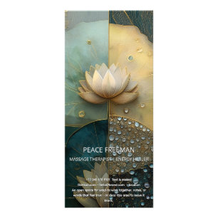 Tarjeta Publicitaria Lotus Reverie   Diseño de Flor de Loto