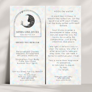 Tarjeta Publicitaria Luna Crescent Celestial Holográfica del Arco Boho