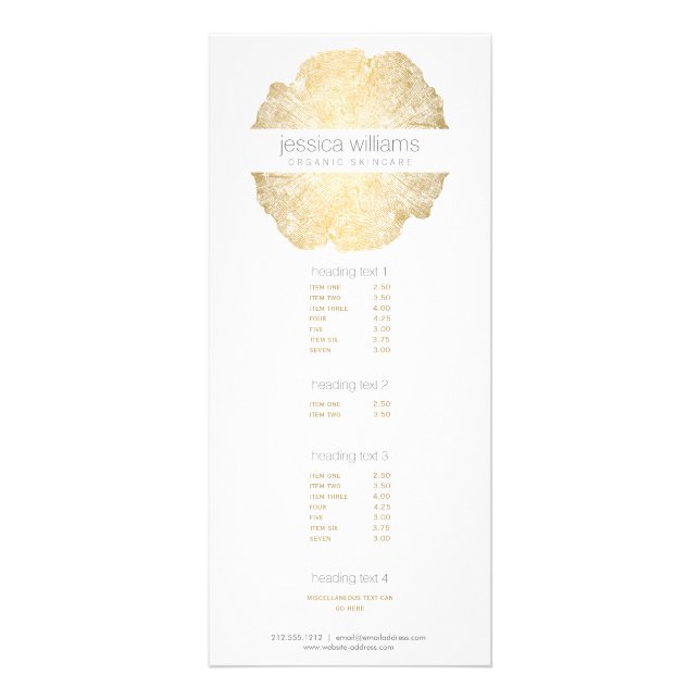 Tarjeta Publicitaria Luxe Wood Effect Art (Frente)