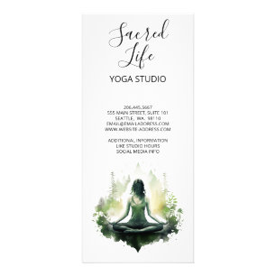 Tarjeta Publicitaria Luz arraigada Meditación Sagrado Femenino
