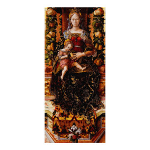 Tarjeta Publicitaria Madonna della Candeletta por Carlo Crivelli