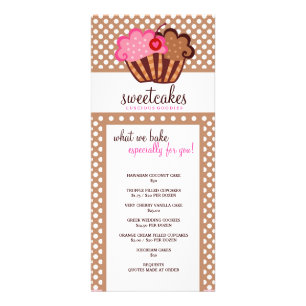 Tarjeta Publicitaria Magdalena dulce Rackcard de 311 tortas